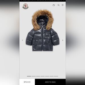 Moncler black baby k2 down jacket